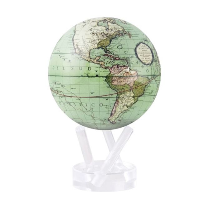 Mova Cassini Terrestrial Seafoam Green Globe with Acrylic Base, 6"